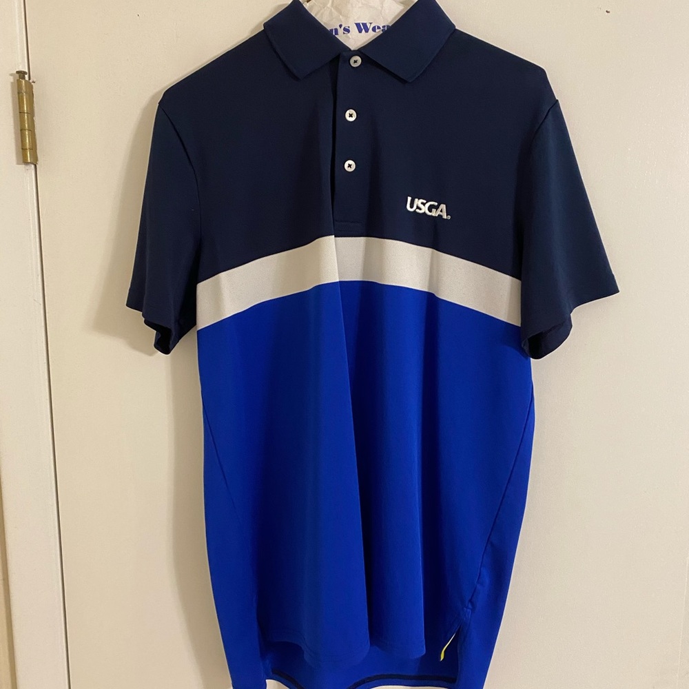 RLX Golf Polo-Stripped with USGA Logo